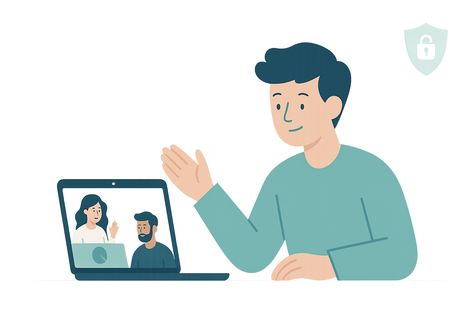 Online therapy session illustration